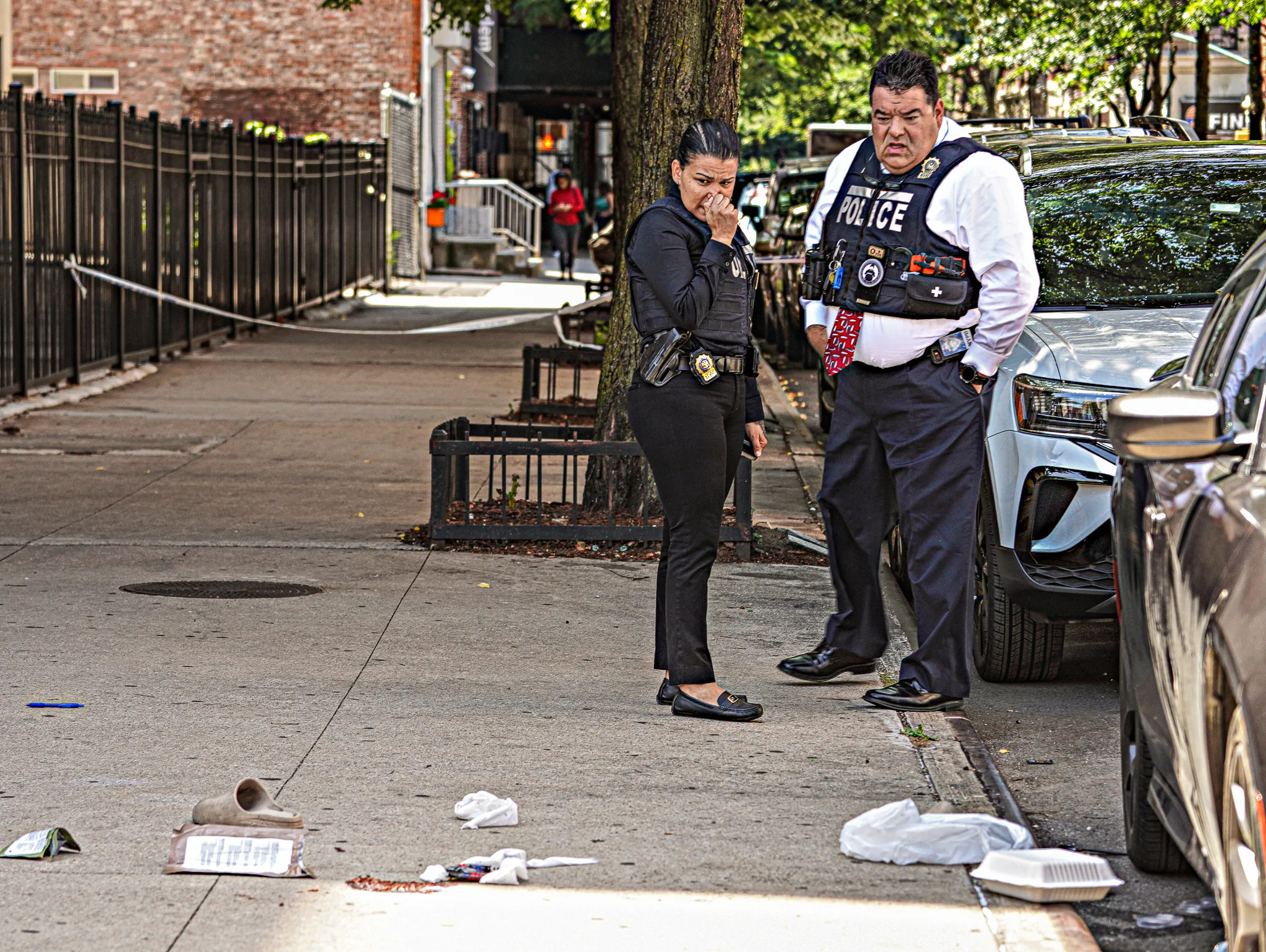 Police at Harlem shooting scene investigate